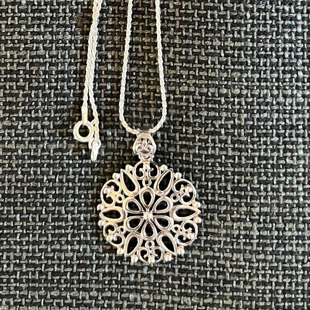 Sterling Silver Filigree Necklace